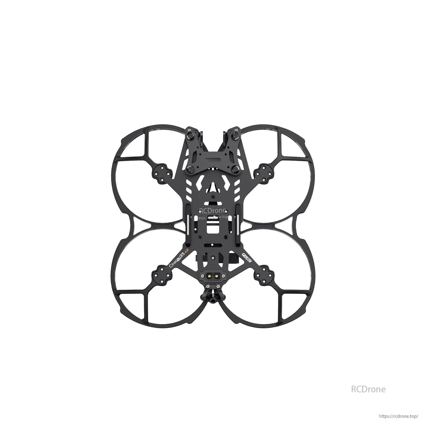 GEPRC GEP-CL35 V3 FPV Frame, GEPRC GEP-CL35 V3 FPV cinewhoop frame with integrated prop guards, top-plate layout and mounting points