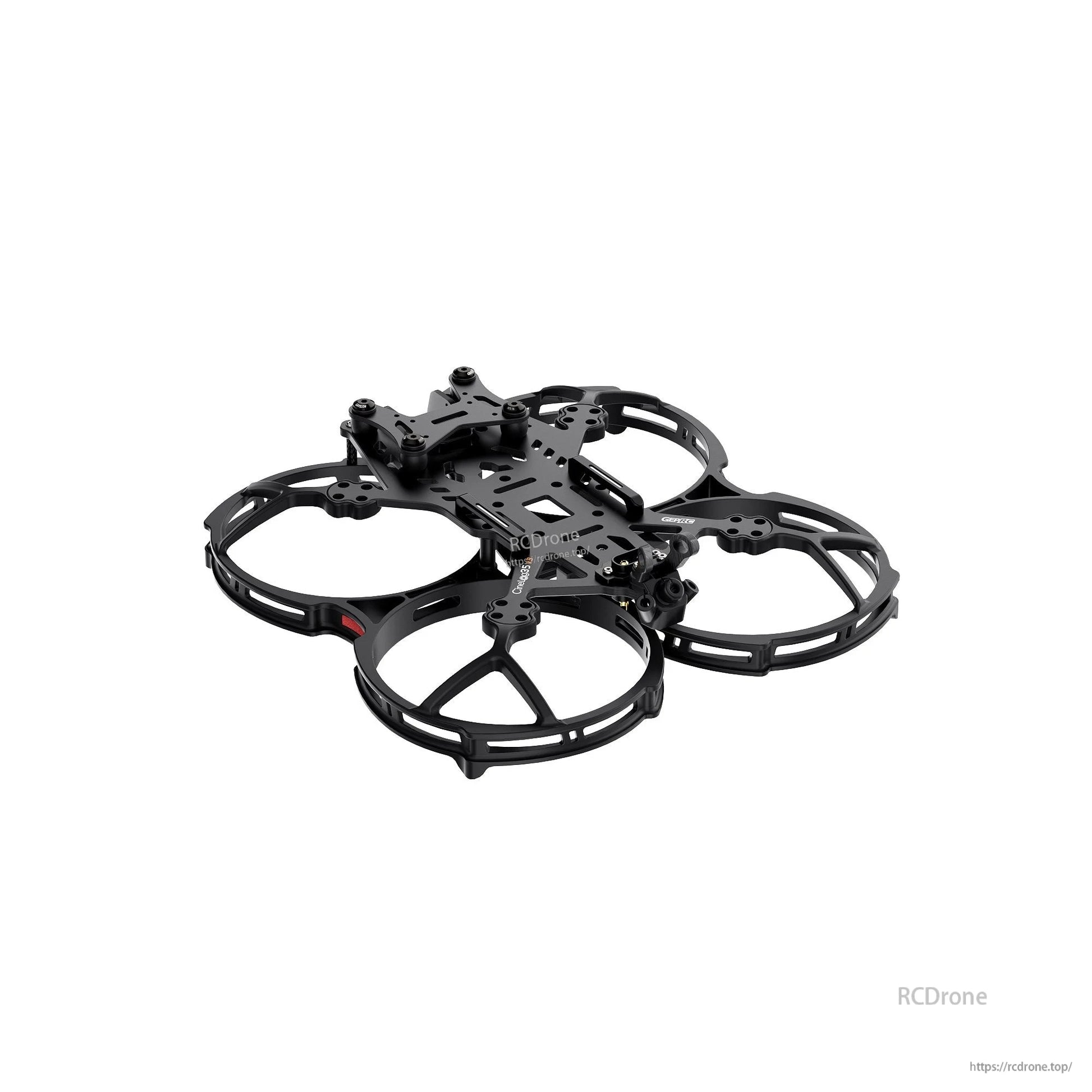 GEPRC GEP-CL35 V3 FPV Frame, GEPRC GEP-CL35 V3 FPV drone frame with four ducted prop guards and black carbon mounting plates