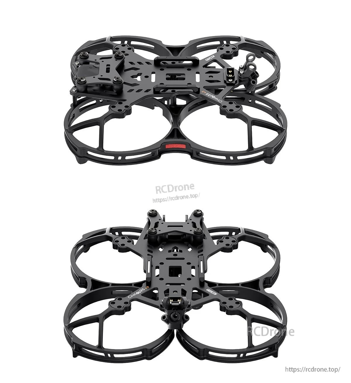 GEPRC GEP-CL35 V3 FPV Frame, GEPRC GEP-CL35 V3 FPV drone frame with ducted prop guards, central mounting plate, and front camera mount