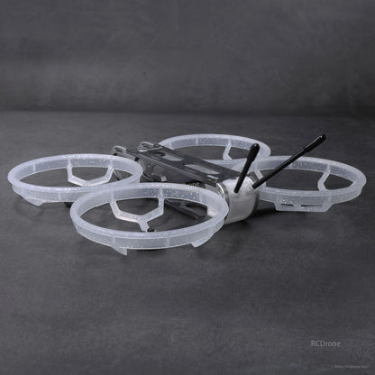 GEPRC GEP-CQ 3-Inch FPV Frame, GEPRC GEP-CQ 3-inch FPV drone frame with translucent ducted prop guards, carbon top plate, and rear antenna mounts