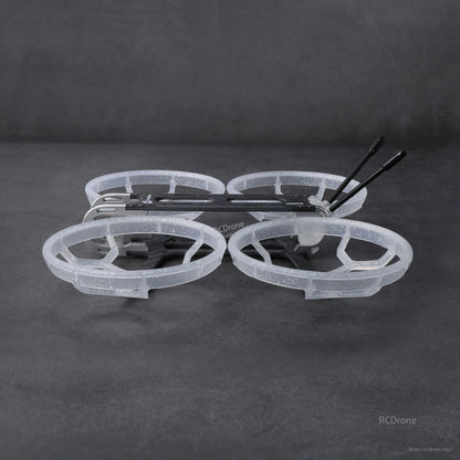 GEPRC GEP-CQ 3-inch FPV frame with carbon fiber plates and four translucent prop guard ducts