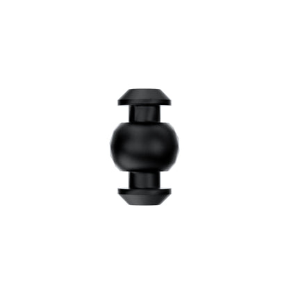 Black silicone camera damping ball anti-vibration mount with double-flanged ends for gimbal isolation
