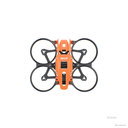 GEPRC GEP-DS16 FPV Frame, GEPRC GEP-DS16 FPV drone frame with orange center canopy, carbon arms, and four ducted prop guards