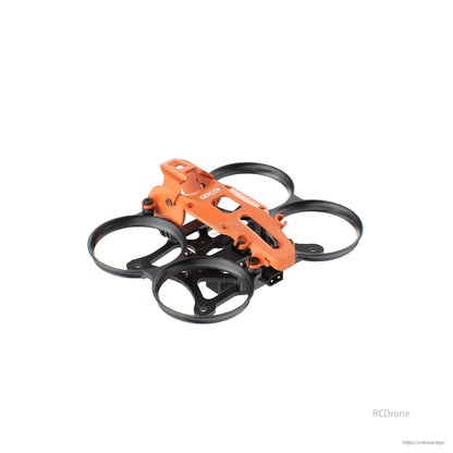 GEPRC GEP-DS16 FPV Frame, GEPRC GEP-DS16 FPV drone frame in orange with four ducted prop guards and carbon fiber base plate