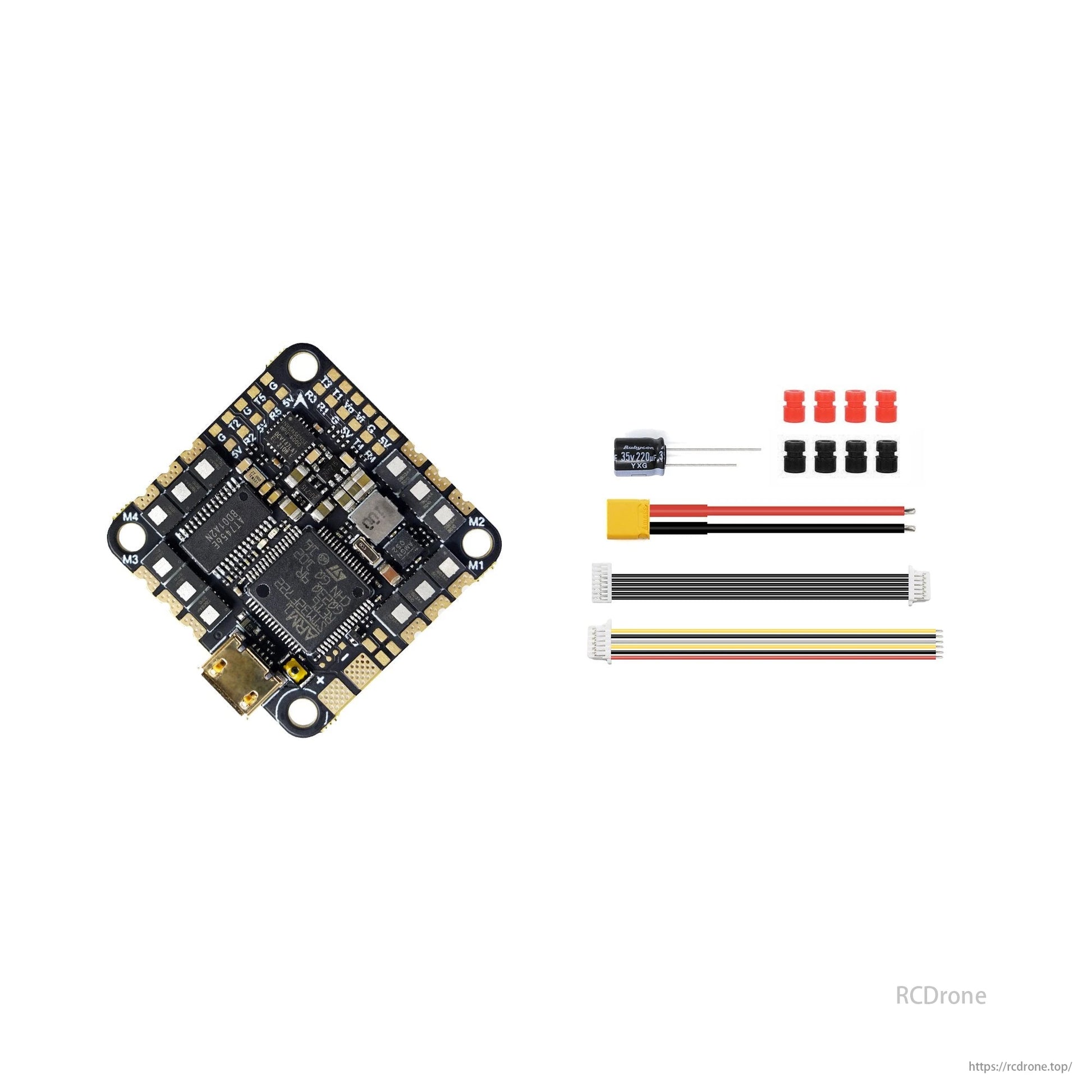 GEPRC GEP-F722-45A AIO V2 Flight Controller – STM32F722, 2–6S, 45A BLHeli_S ESC, DJI Plug, 25.5x25.5mm for FPV Drones