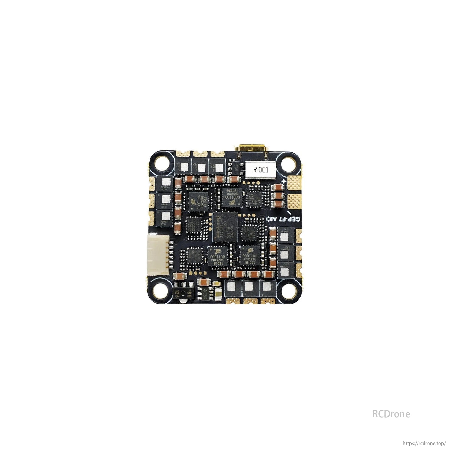 GEPRC GEP-F722-45A AIO V2 Flight Controller with STM32F722, 45A BLHeli_S ESC, DJI Plug, compact 25.5x25.5mm design for FPV drones.