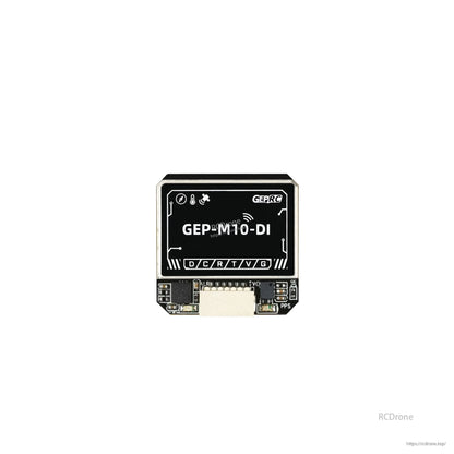 GEPRC GEP-M10 Series GPS, GEPRC GEP-M10-DI GPS module with plug connector and labeled pads (D/C/R/T/V/G) on a compact board