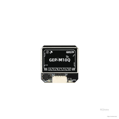 GEPRC GEP-M10 Series GPS, GEPRC GEP-M10Q GPS module with shielded antenna and 6-pin connector labeled D/C/R/T/V/G