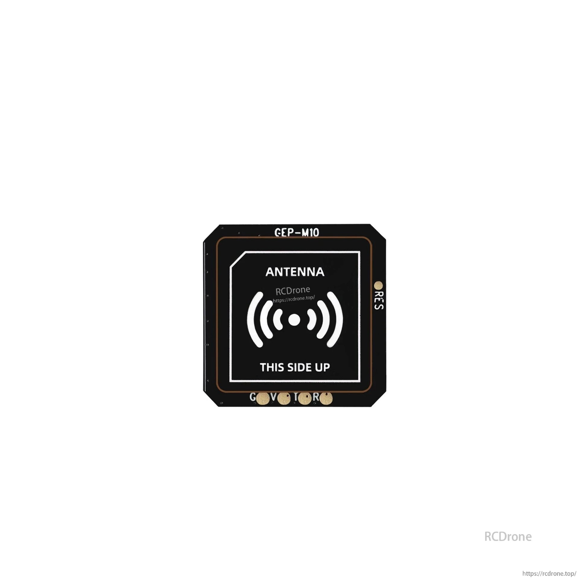 GEPRC GEP-M10 Series GPS, GEPRC GEP-M10 GPS module antenna side with “THIS SIDE UP” orientation marking on the top cover