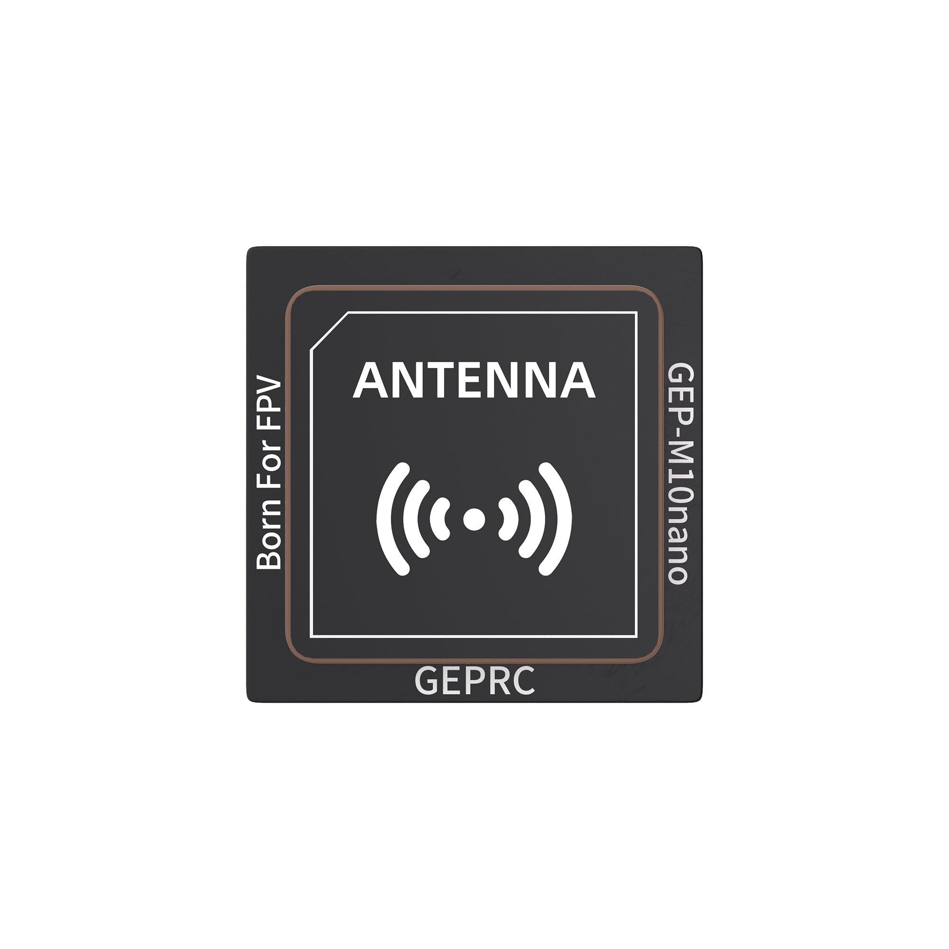 GEPRC GEP-M10 Series GPS, GEPRC GEP-M10nano GPS patch antenna with black ceramic square body and “Born For FPV” labeling