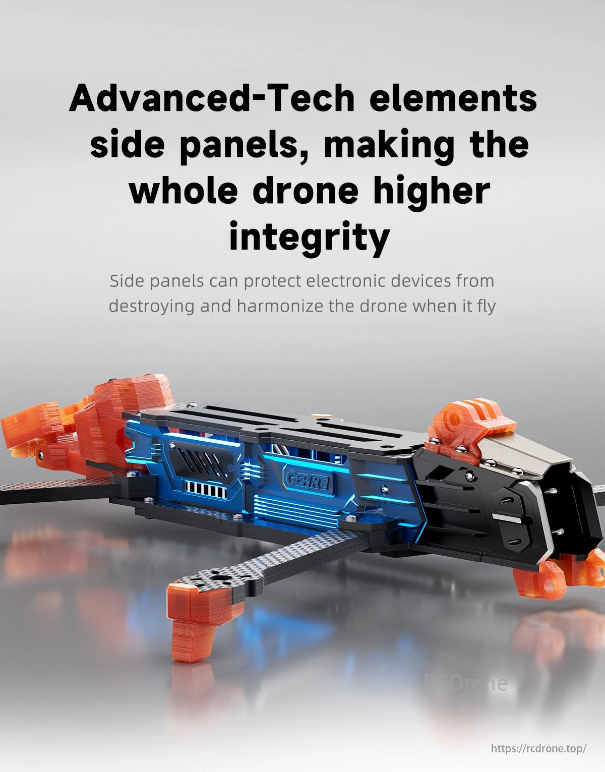 GEPRC GEP-MOZ7 FPV Drone, Advanced tech elements improve integrity and protection of FPV drone components