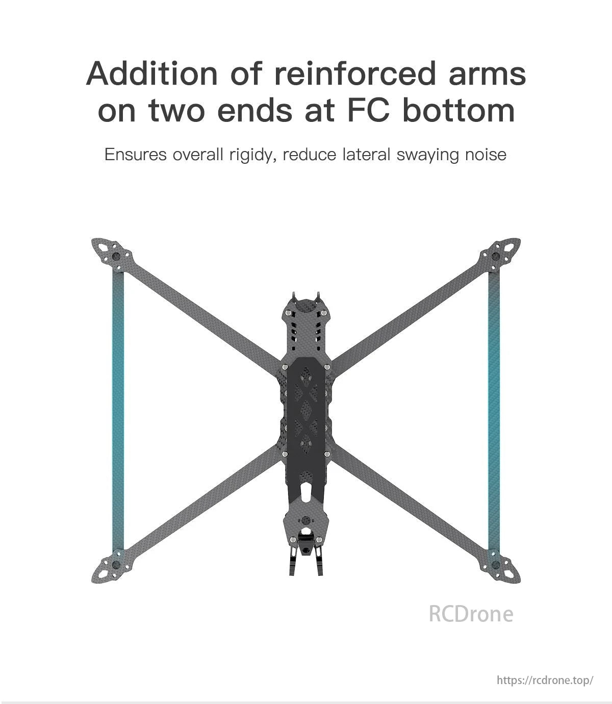 GEP Mark4 FPV Drone, GEPRC GEP-Mark4-10 FPV Drone Frame with 429mm wheelbase and reinforced arms ensures rigidity, reduces noise.