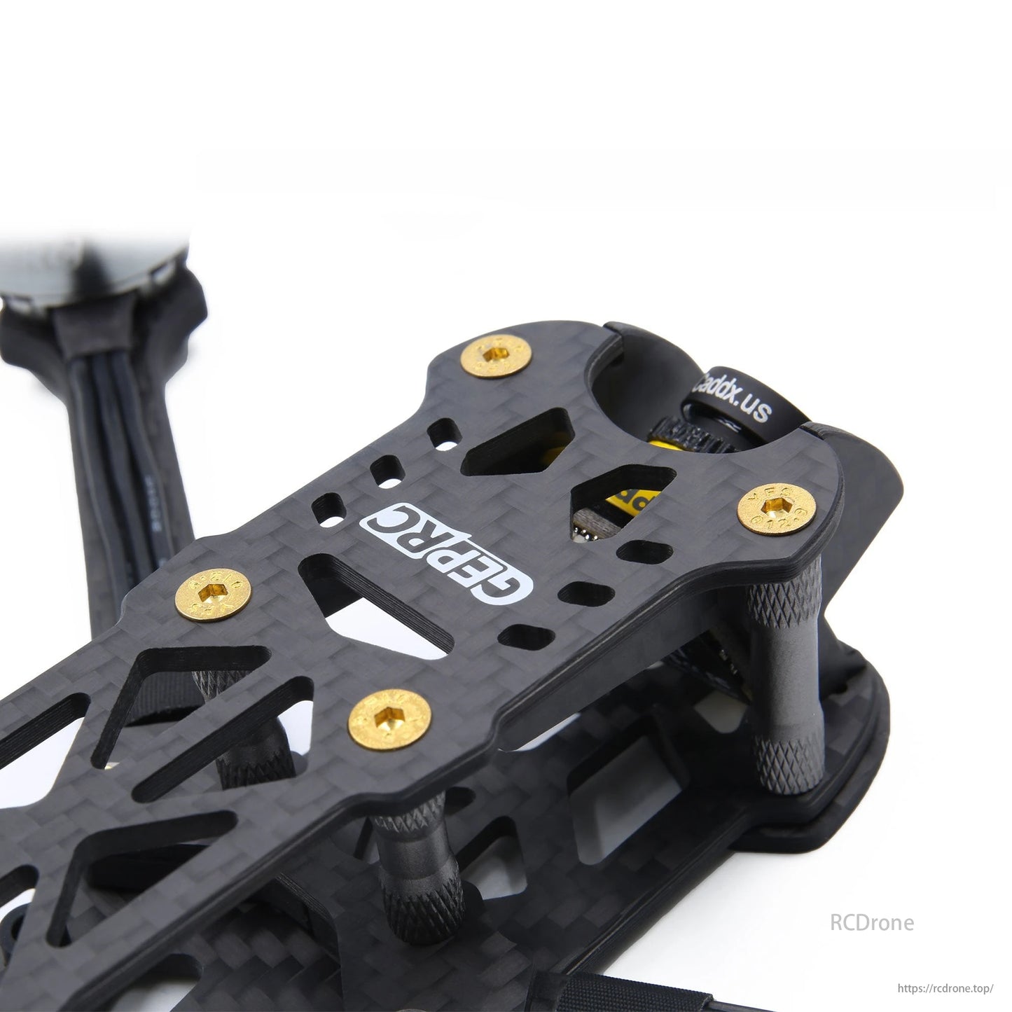 GEPRC GEP-Mark4 carbon fiber FPV drone frame kit, with 5-inch, 6-inch, and 7-inch sizes, features a robust H-shaped structure for freestyle and long-range use.