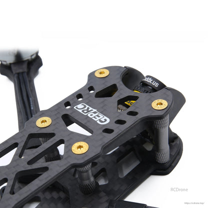 GEPRC GEP-Mark4 carbon fiber FPV drone frame kit, with 5-inch, 6-inch, and 7-inch sizes, features a robust H-shaped structure for freestyle and long-range use.