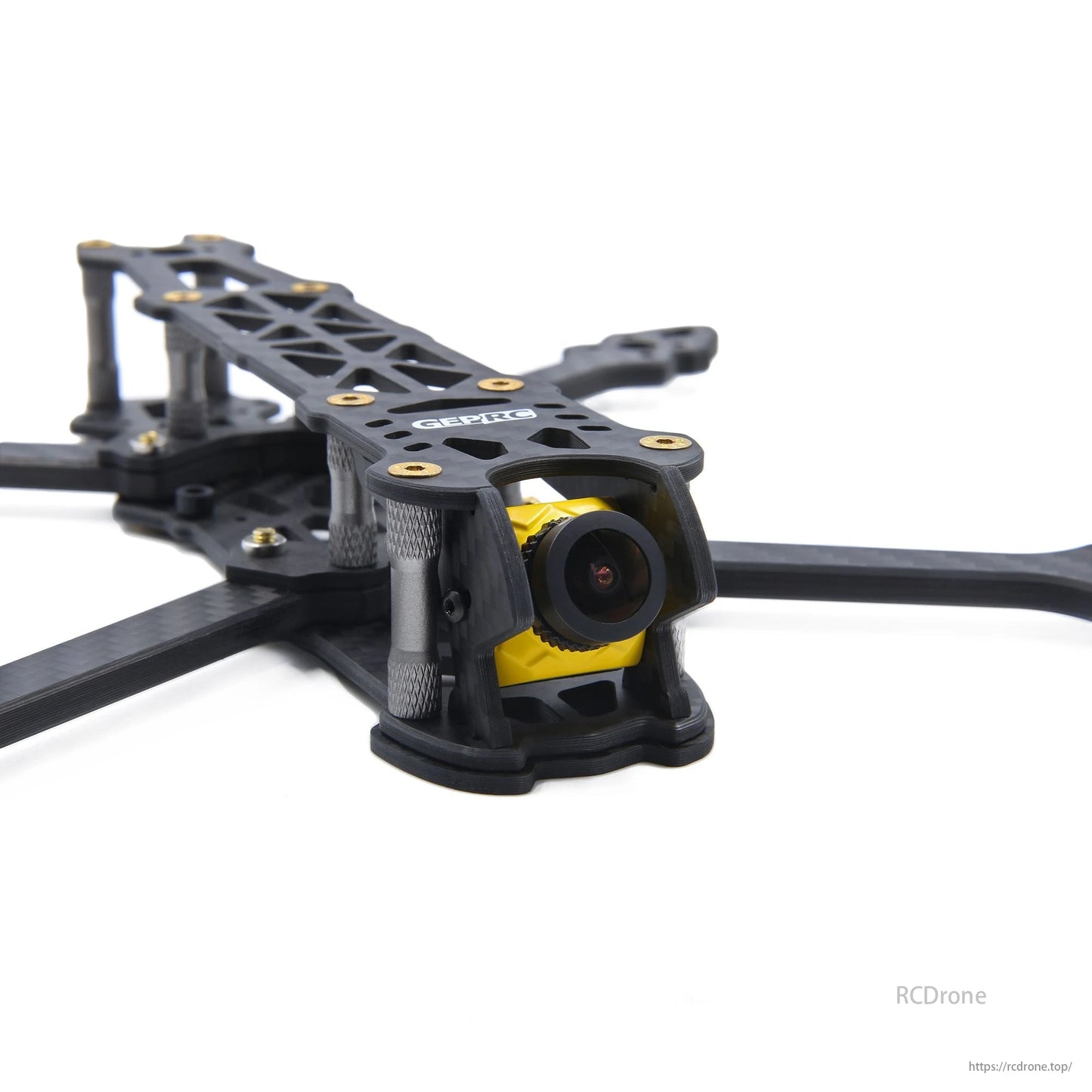 GEPRC GEP-Mark4 H-Frame Carbon Fiber FPV Drone Frame Kit for 5/6/7 inch props, ideal for freestyle and long-range drones.