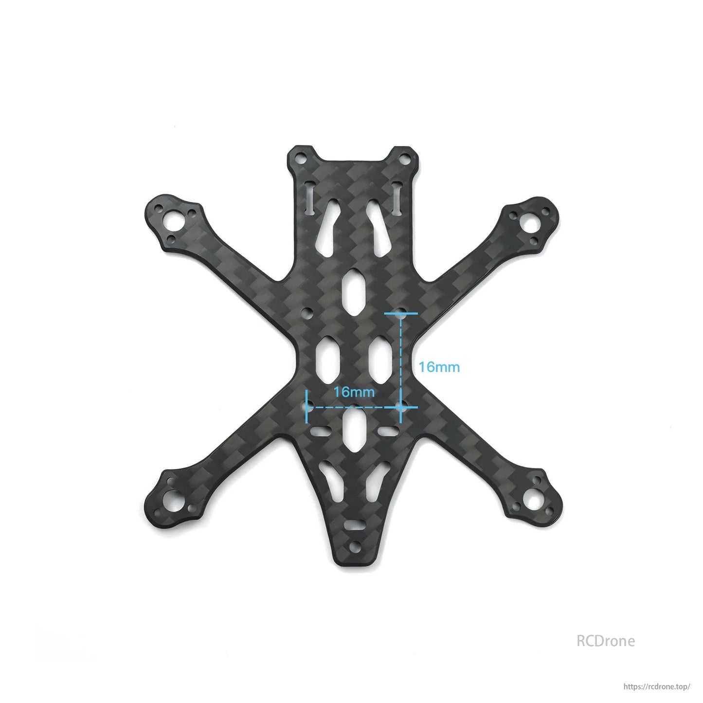 GEPRC GEP-ST16  78mm Wheelbase 1.6 Inch FPV Frame, GEPRC GEP-ST16 FPV frame features 78mm wheelbase, 16mm size, carbon fiber material, and weight-reducing cutouts for enhanced performance.