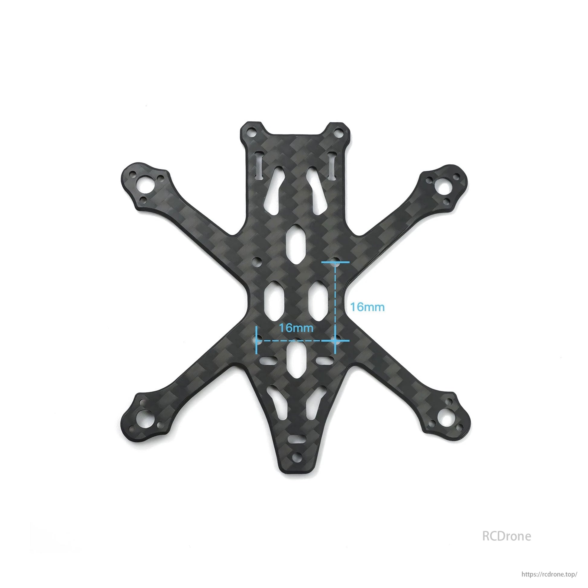 GEPRC GEP-ST16  78mm Wheelbase 1.6 Inch FPV Frame, GEPRC GEP-ST16 FPV frame features 78mm wheelbase, 16mm size, carbon fiber material, and weight-reducing cutouts for enhanced performance.