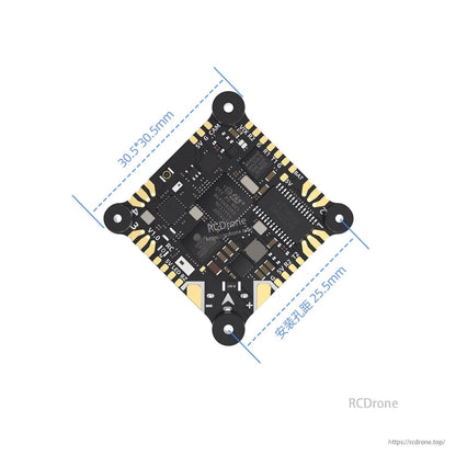 GEPRC GEP-TAKER F411 AIO flight controller board with 30.5×30.5mm layout and 25.5mm mounting holes