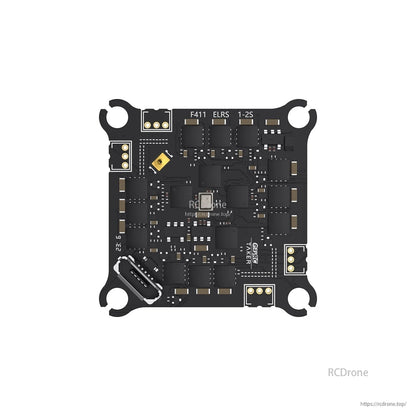 GEPRC TAKER F411 AIO flight controller board with ELRS, 1–2S marking, USB-C port and 30.5mm mounting holes