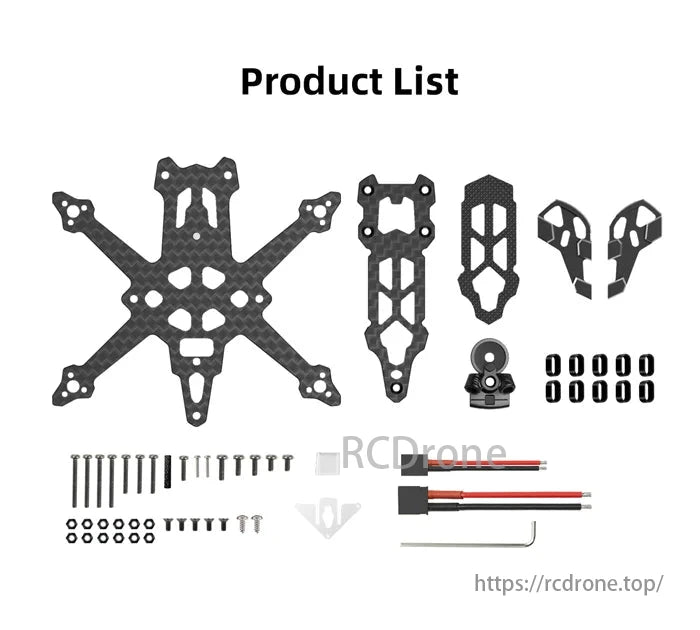 GEPRC GEP-TC18 FPV Frame, Camera features enhanced stability due to secure design with 7075 aluminum parts.