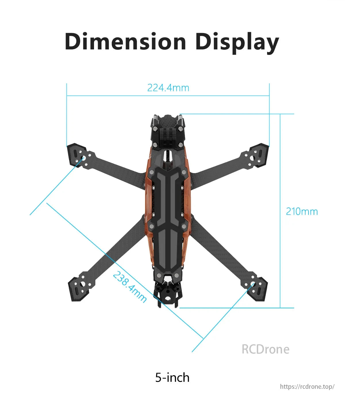 GEP-Vapor-D O4 Pro FPV Drone, The GEPRC Vapor-D O4 Pro frame is designed for the DJI O4 Air Unit Pro.