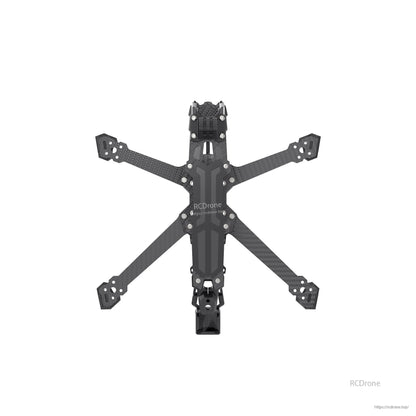 GEPRC GEP-Vapor-D5 FPV Frame, GEPRC GEP-Vapor-D5 FPV drone frame with carbon fiber X arms, central body plate, and front mount hardware