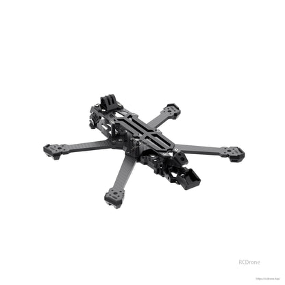 GEPRC GEP-Vapor-D5 FPV Frame, GEPRC GEP-Vapor-D5 carbon fiber FPV quadcopter frame with X arms, top plate, and front camera mount