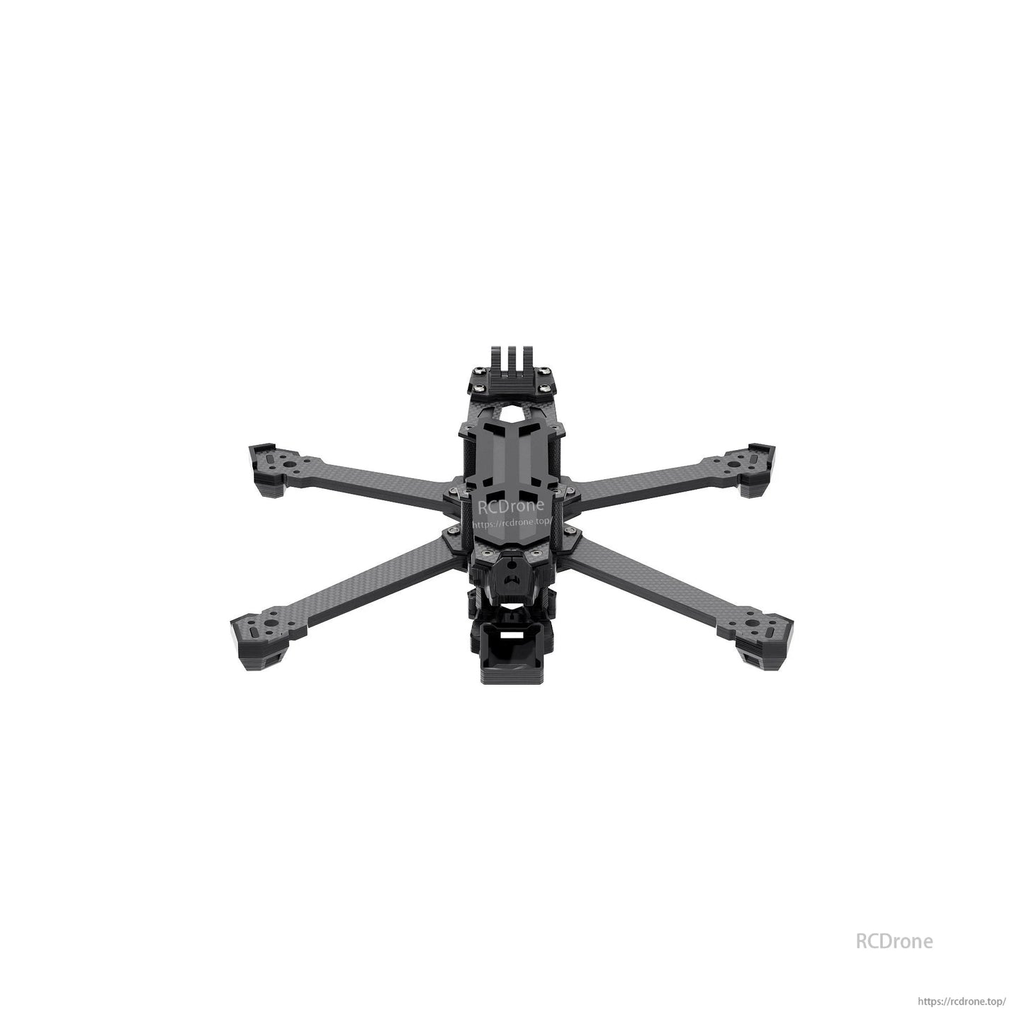 GEPRC GEP-Vapor-D5 FPV Frame, GEPRC GEP-Vapor-D5 FPV drone frame with carbon fiber X arms, central stack area, and front camera mount