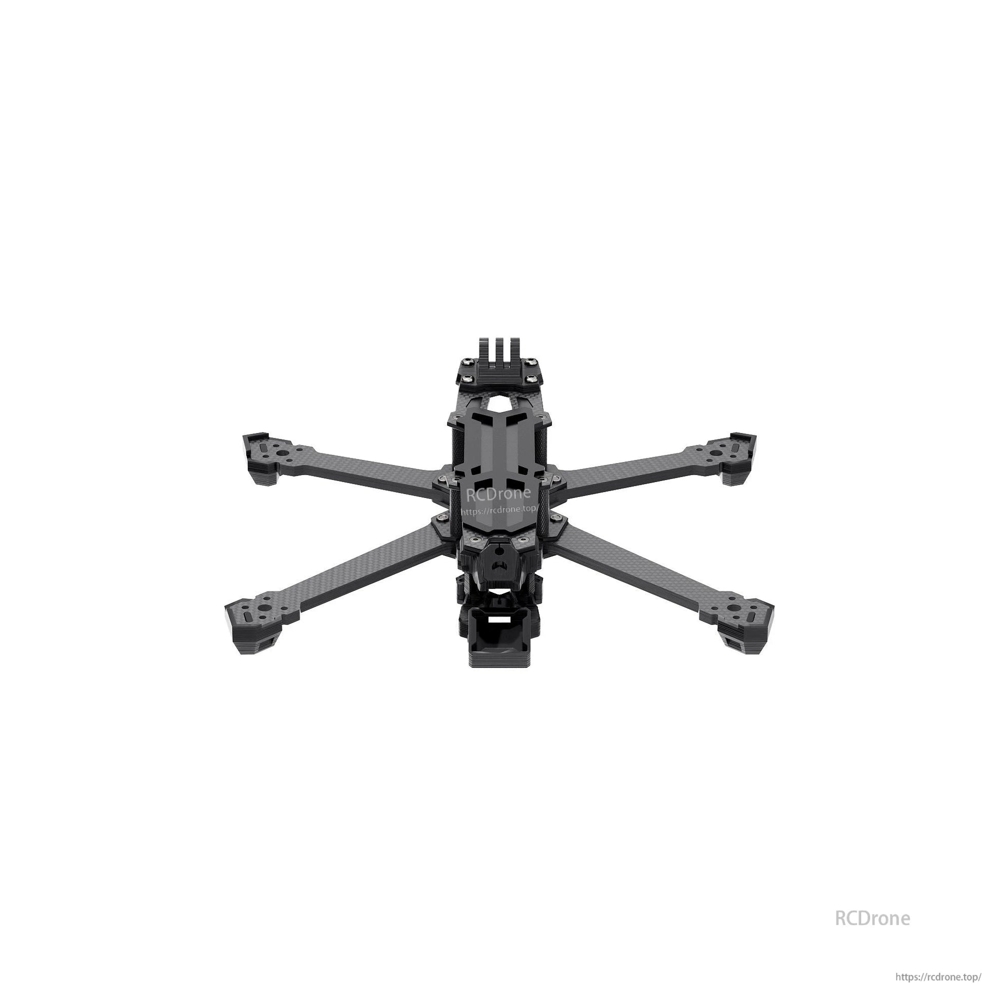 GEPRC GEP-Vapor-D5 FPV Frame, GEPRC GEP-Vapor-D5 FPV drone frame with carbon fiber X arms, central stack area, and front camera mount