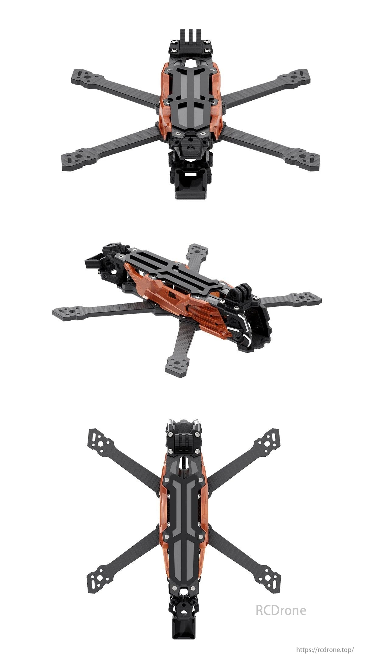 GEP-Vapor-X6 FPV Drone Frame, X6 Specifications include model, wheelbase, plate thicknesses, mounting hole sizes, and recommended propeller.