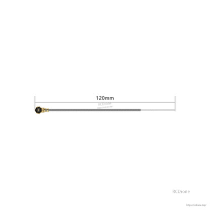 GEPRC IPEX 2.4G Antenna, GEPRC 2.4G IPEX antenna with 120mm coax cable lead and small gold IPEX connector