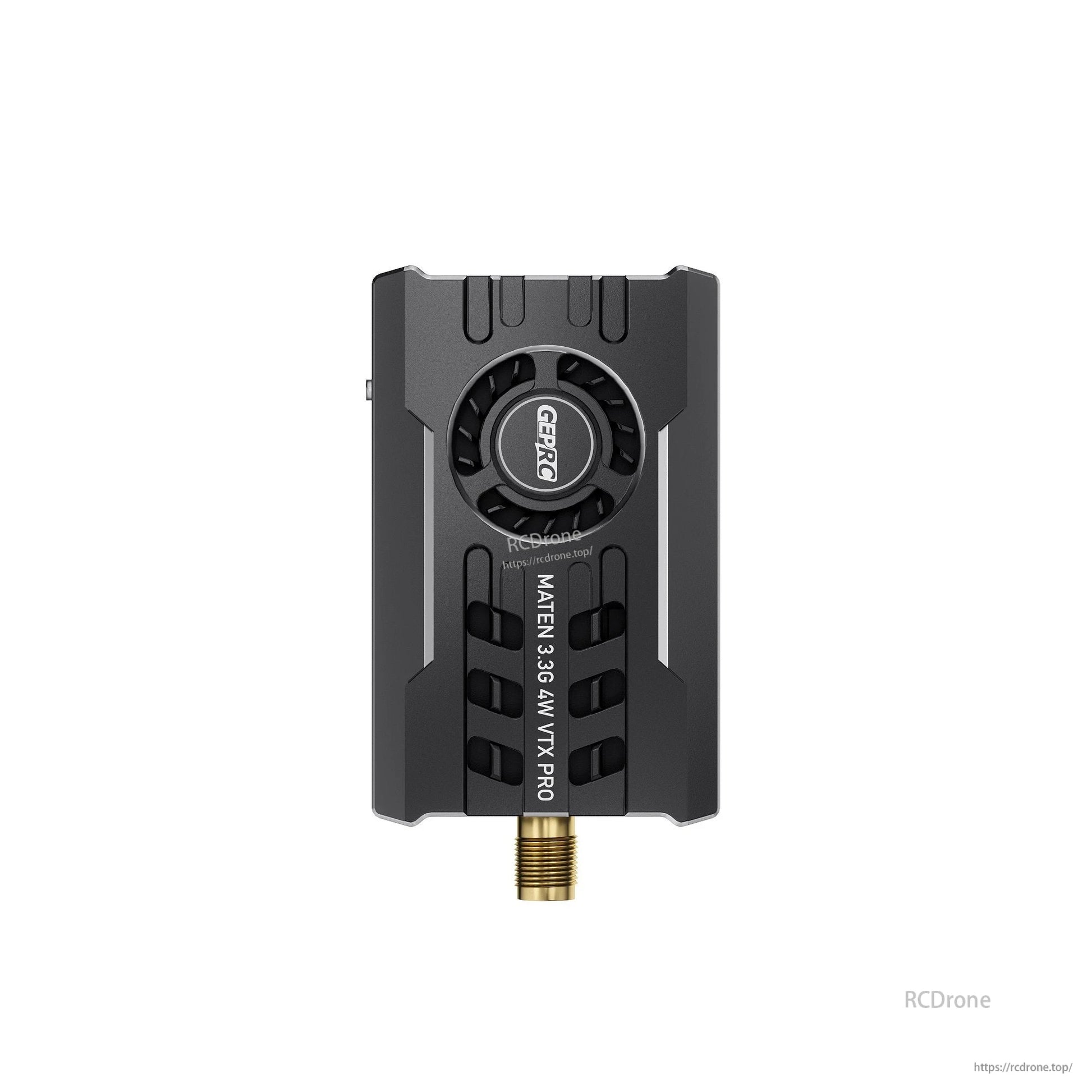 GEPRC MATEN 3.3G 4W VTX Pro video transmitter with fan-cooled metal case and SMA antenna connector