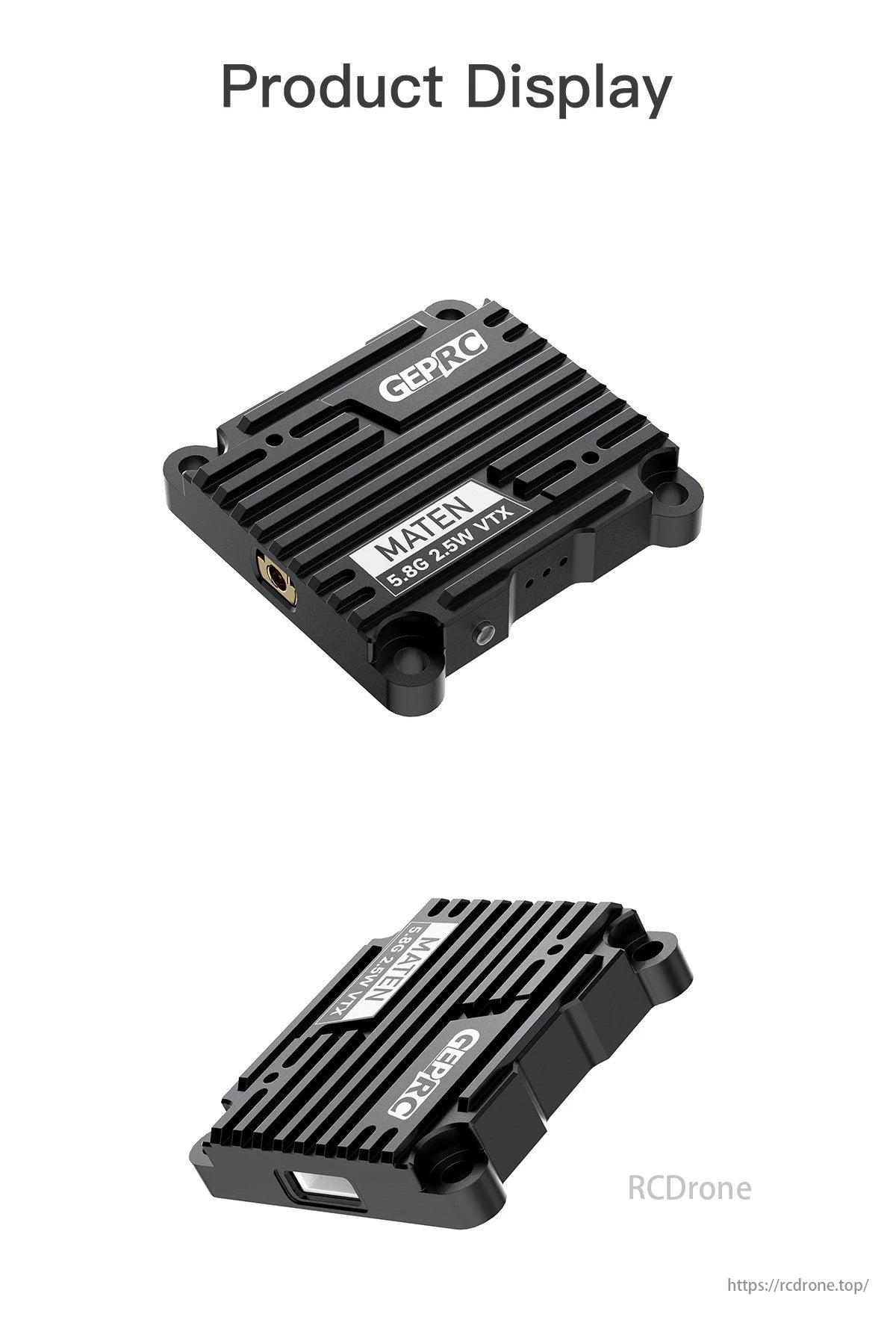 GEPRC MATEN 5.8G 2.5W VTX, High-performance wireless video transmission system for FPV enthusiasts.