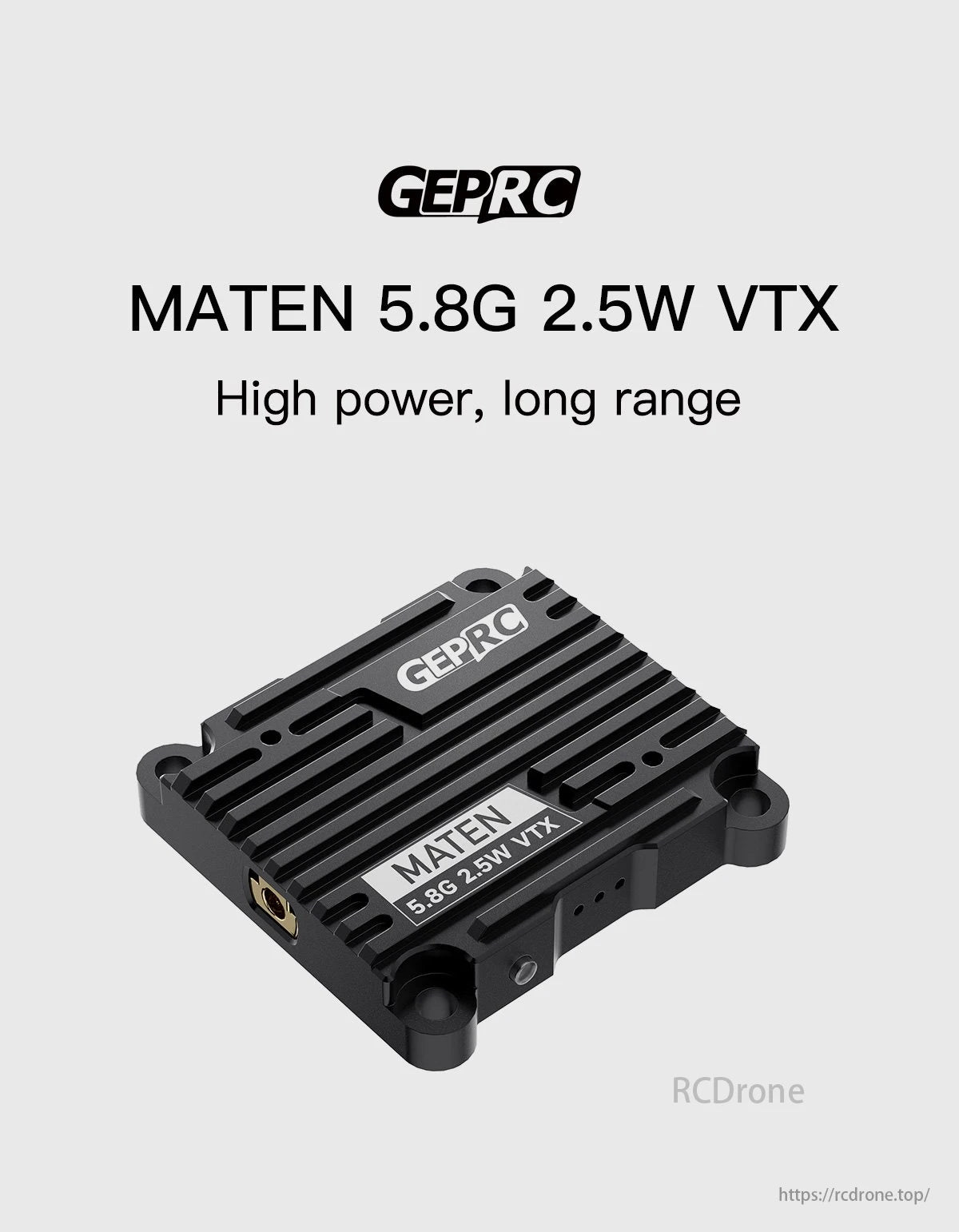 GEPRC MATEN 5.8G 2.5W VTX, GEPRC Maten 5.8 GHz high power video transmitter for long range