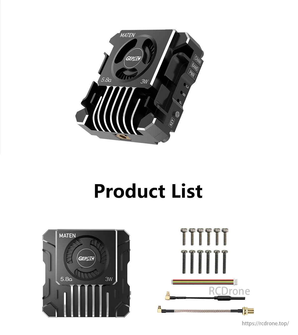 GEPRC MATEN 5.8G 3W VTX, MATEN GEPRC 5.8GHz 3W VTX product list provides reliable transmission solutions