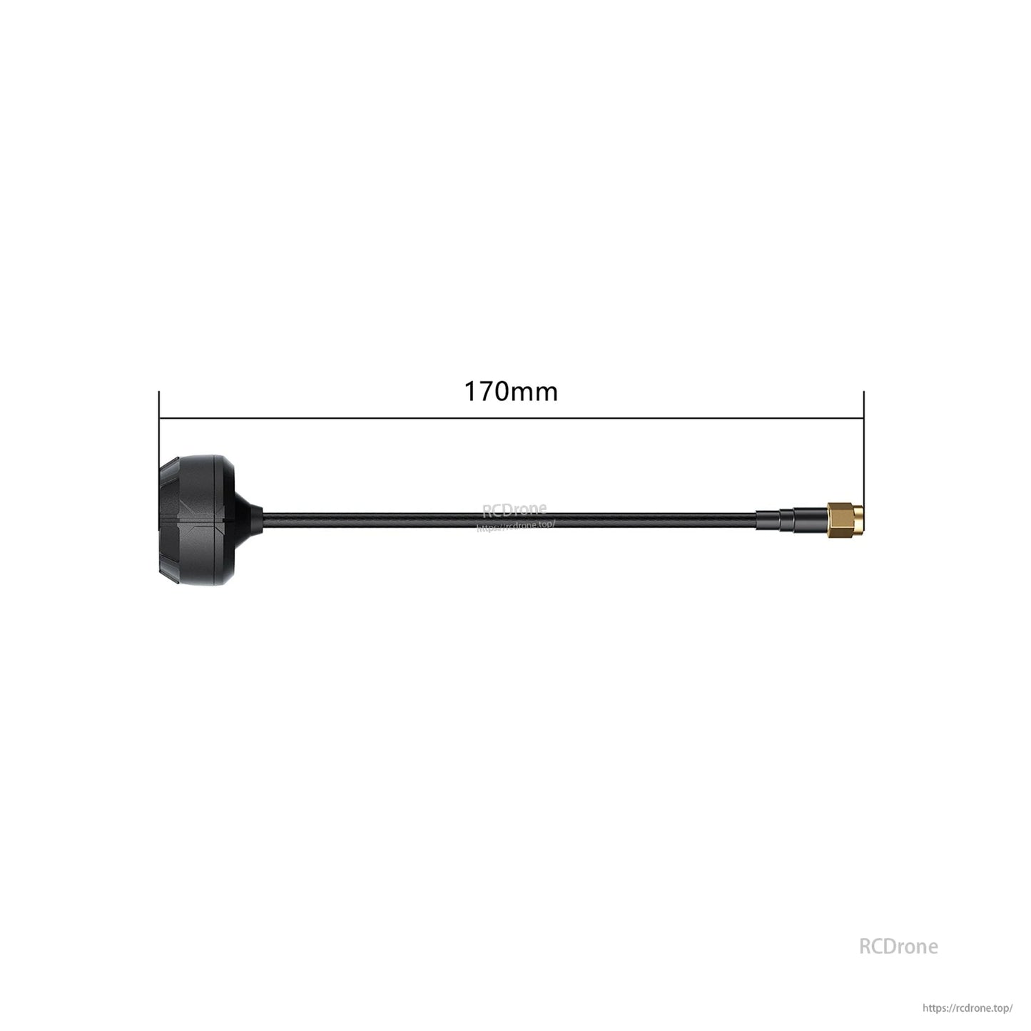 GEPRC Momoda2 4.9G-6G omnidirectional antenna with 170mm coax cable and SMA connector