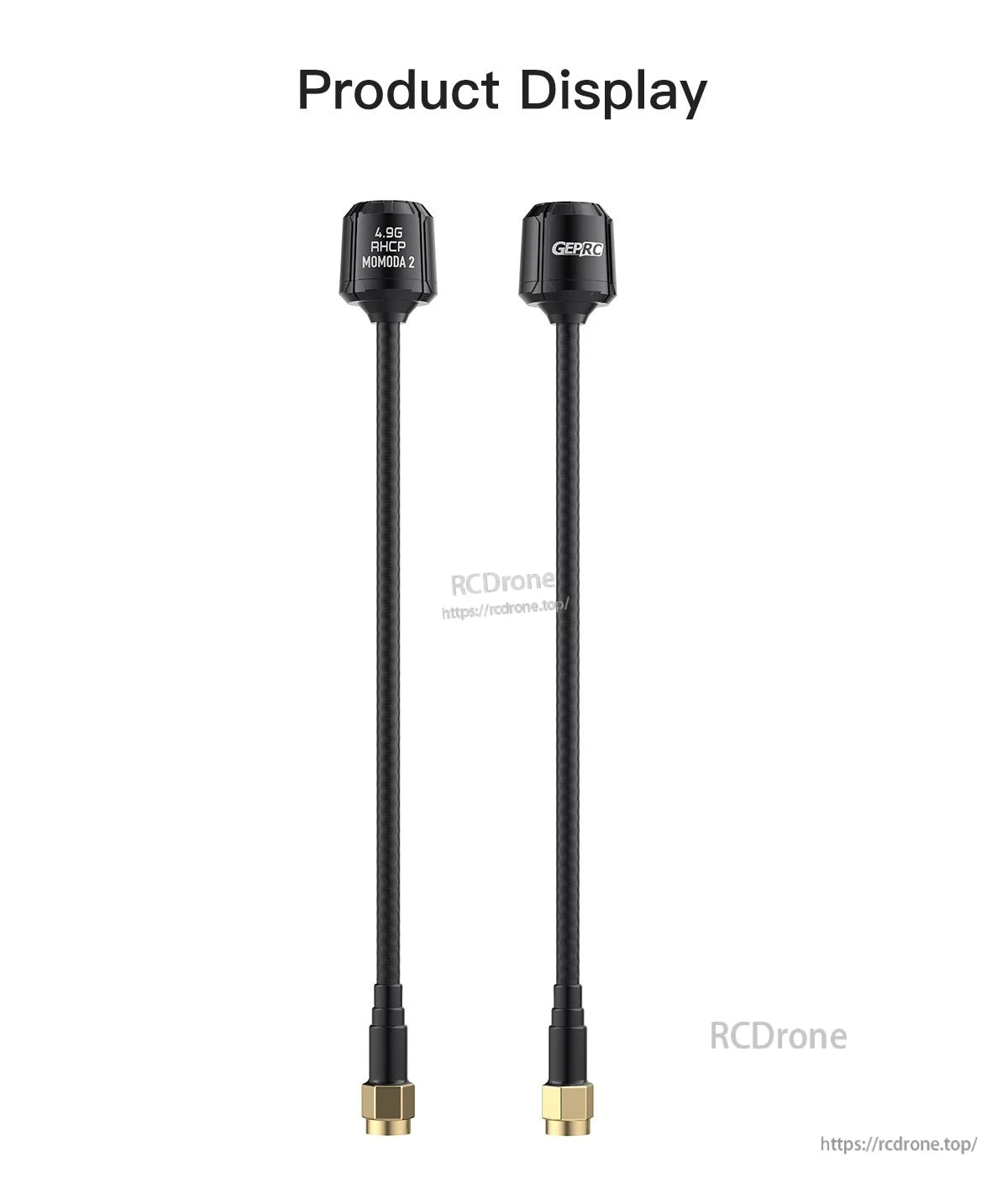 GEPRC Momoda2 4.9G FPV VTX Antenna, GEPRC Momoda2 4.9G RHCP FPV VTX antenna with long coax cable and gold SMA connector