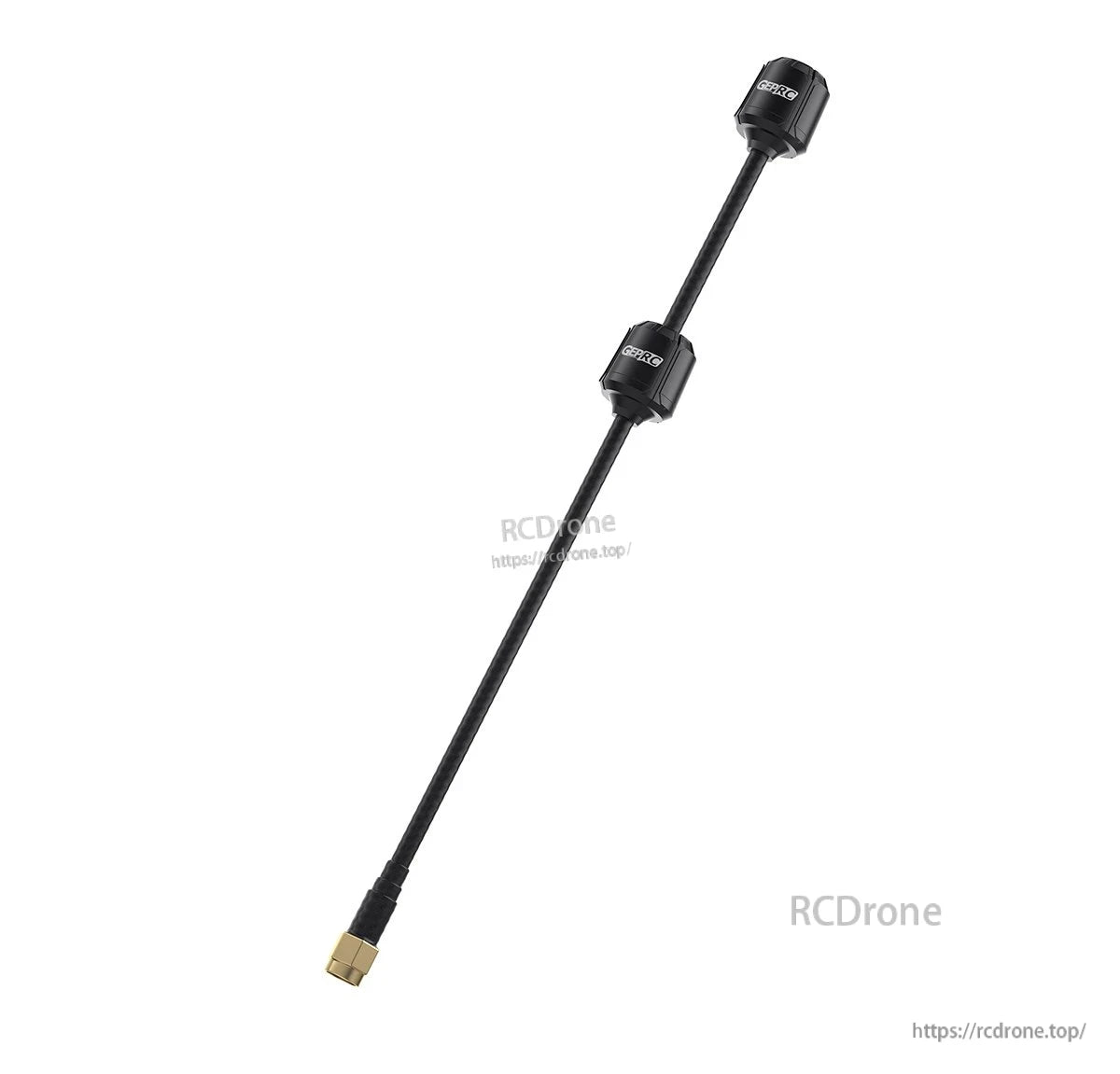 GEPRC Momoda2 5.8G DUAL Antenna, GEPRC Momoda2 5.8G dual FPV antenna with two black housings and a gold SMA connector on a coax cable