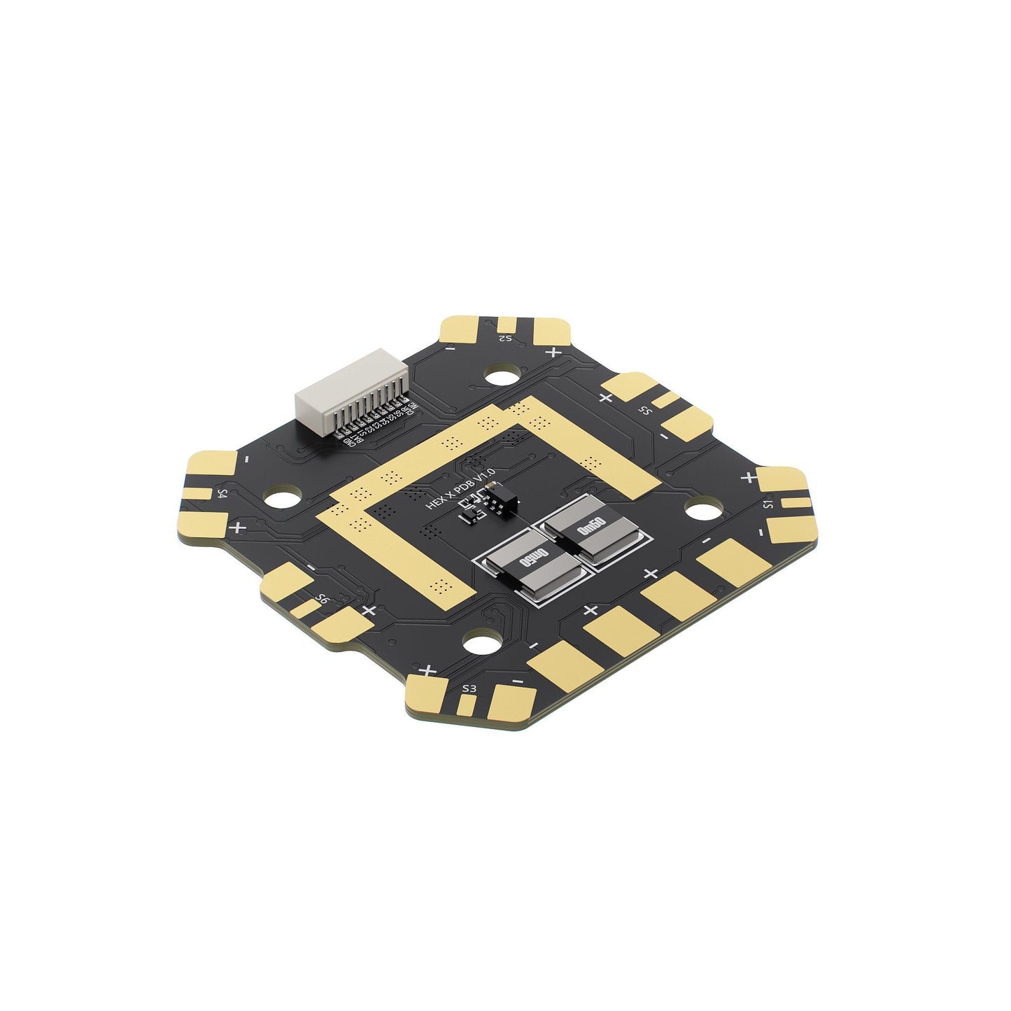 GEPRC PDB Hexacopter Power Distribution Board (PDB) 3–8S LiPo, 60A/Ch 360A Total, 30x30mm