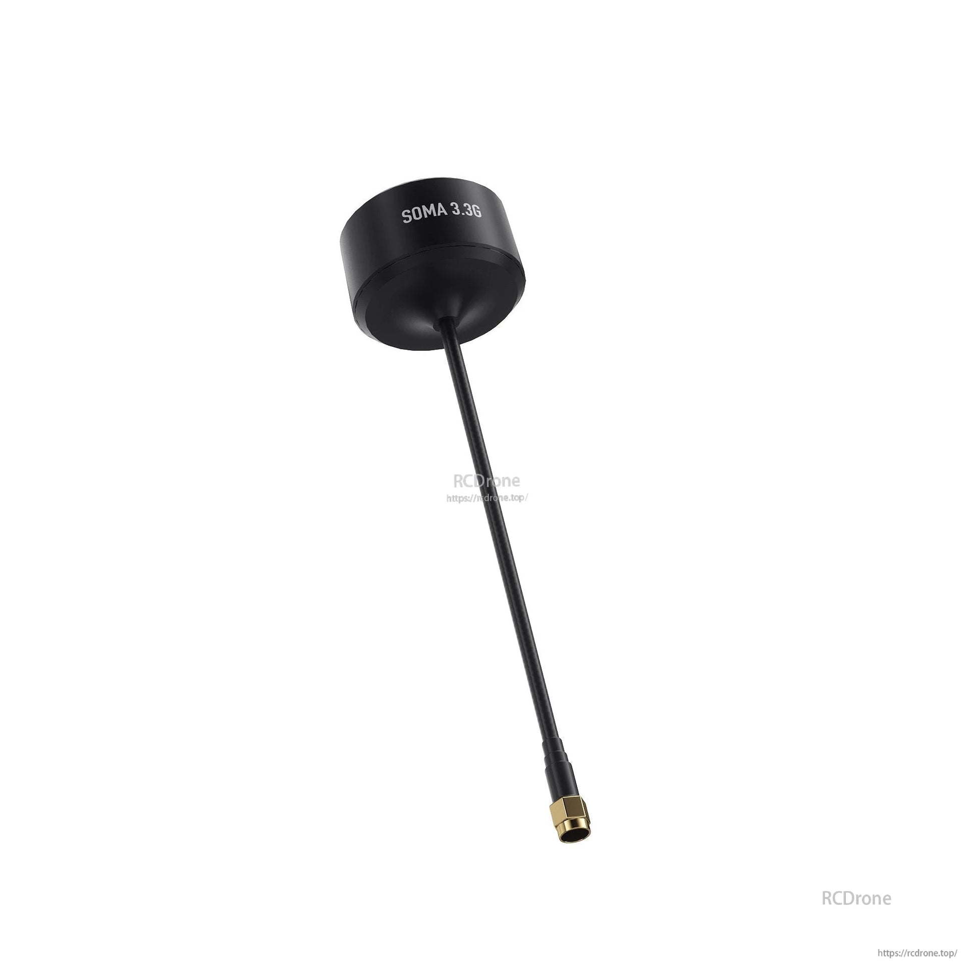 GEPRC SOMA 3.3G Antenna, GEPRC SOMA 3.3G black mushroom antenna with long coax cable and gold SMA connector