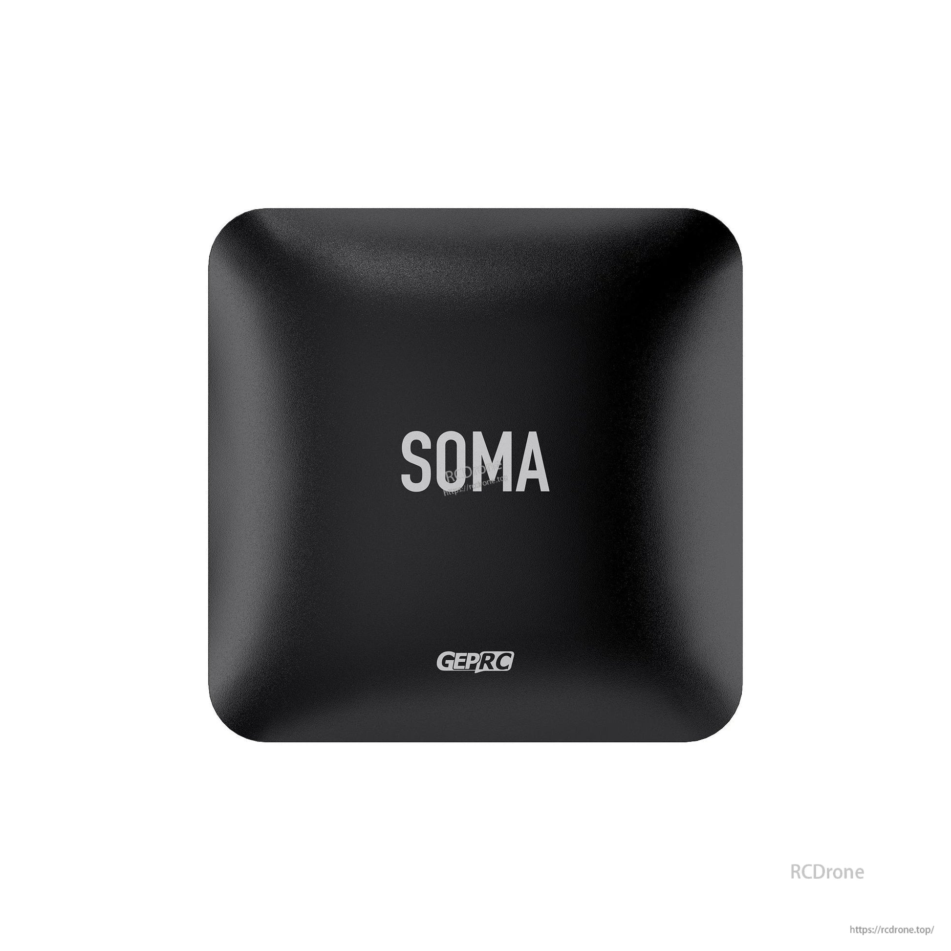 GEPRC SOMA 3.3G directional flat-panel antenna with black square housing and SOMA logo on the front