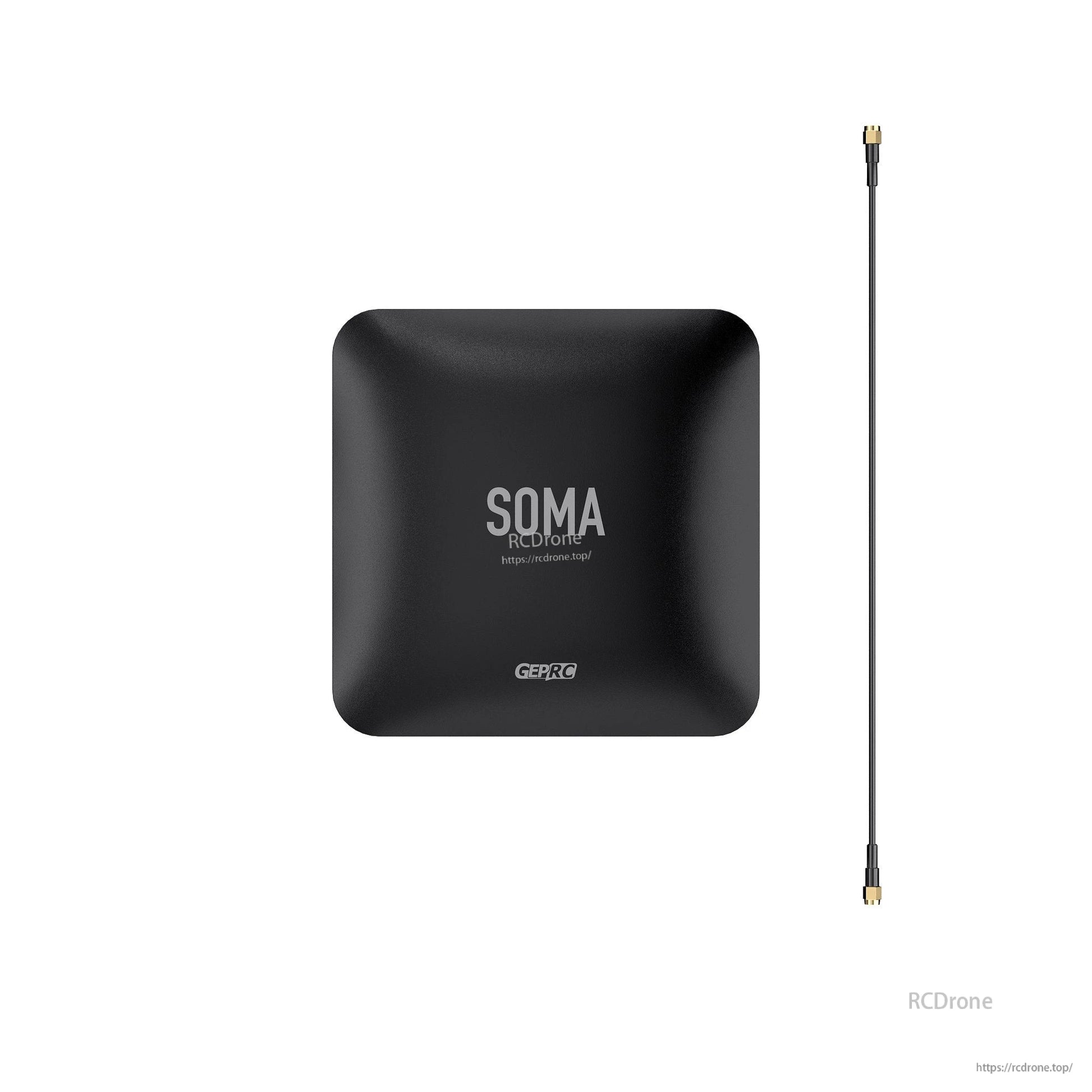 GEPRC SOMA 5.8G directional flat-panel antenna with black square panel and long coax extension cable