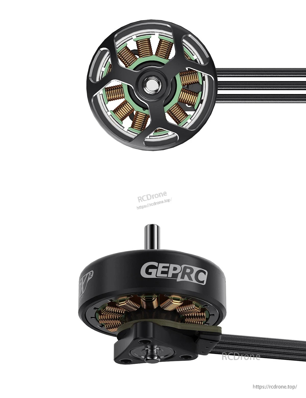 GEPRC SPEEDX2 1003 14800KV Brushless Motor, The multi-strand winding process reduces resistance and heat for improved efficiency and longer flight times.