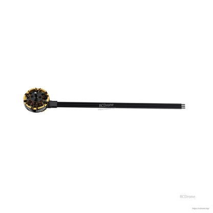 GEPRC SPEEDX2 1202.5 Motor, GEPRC SPEEDX2 1202.5 motor: 10k/15k KV, 1–2S, 9N12P, 4.53g, black with gold accents, three-wire design.
