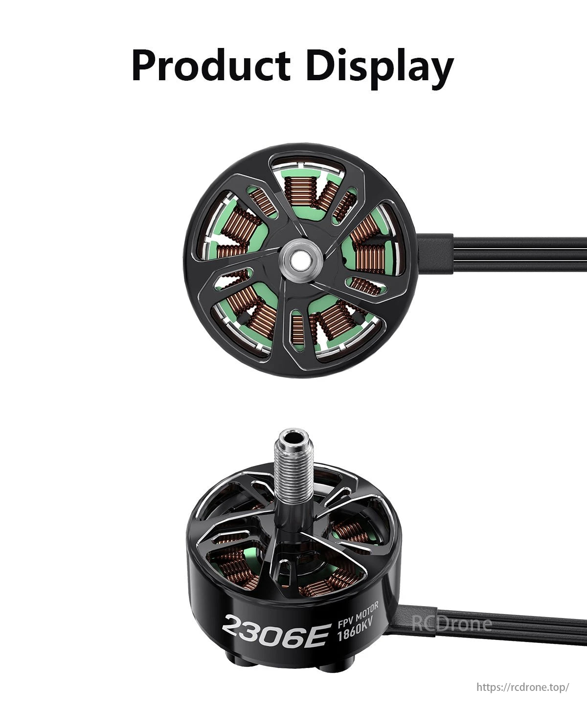 GEPRC SPEEDX2 2306E 1860KV Brushless Motor, The motor features a sleek black finish, precision-cut vents, and combines aerodynamics, efficient cooling, and responsive power for modern high-speed flight.