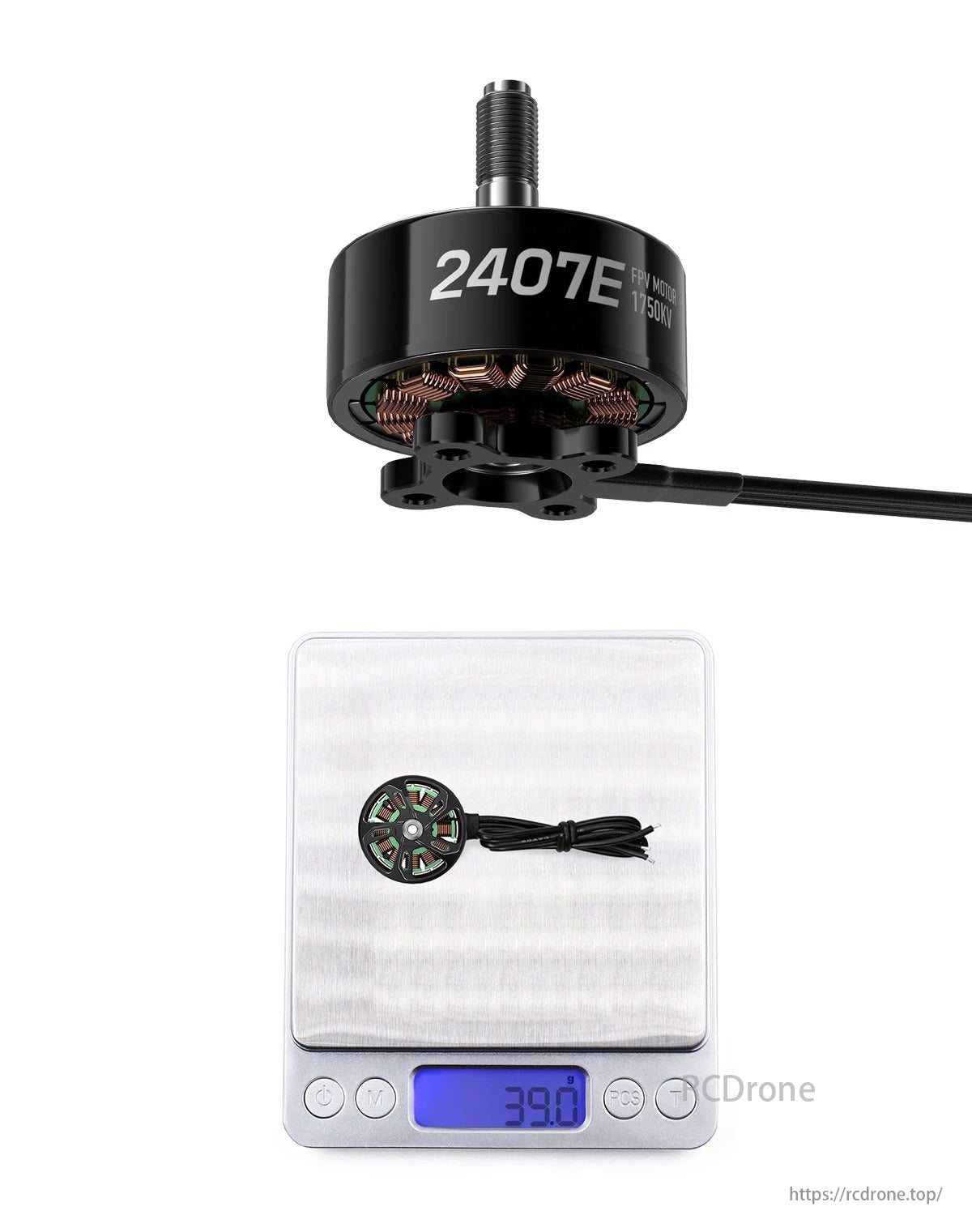 GEPRC SPEEDX2 2407E 1750KV Brushless FPV Motor, High-performance motor for racing drones with specifications such as speed and power.