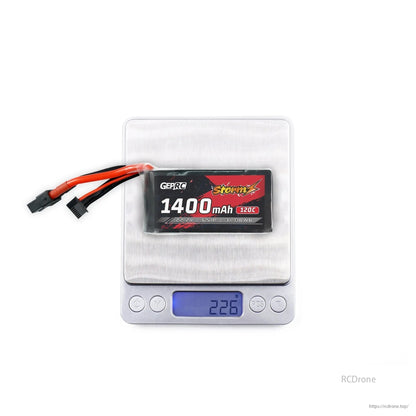 GEPRC Storm 22.2V 6S 1400mAh 120C LiPo Battery, GEPRC Storm LiPo Battery: 22.2V, 6S, 1400mAh, 120C, XT60 connector, 226g, for FPV drones.
