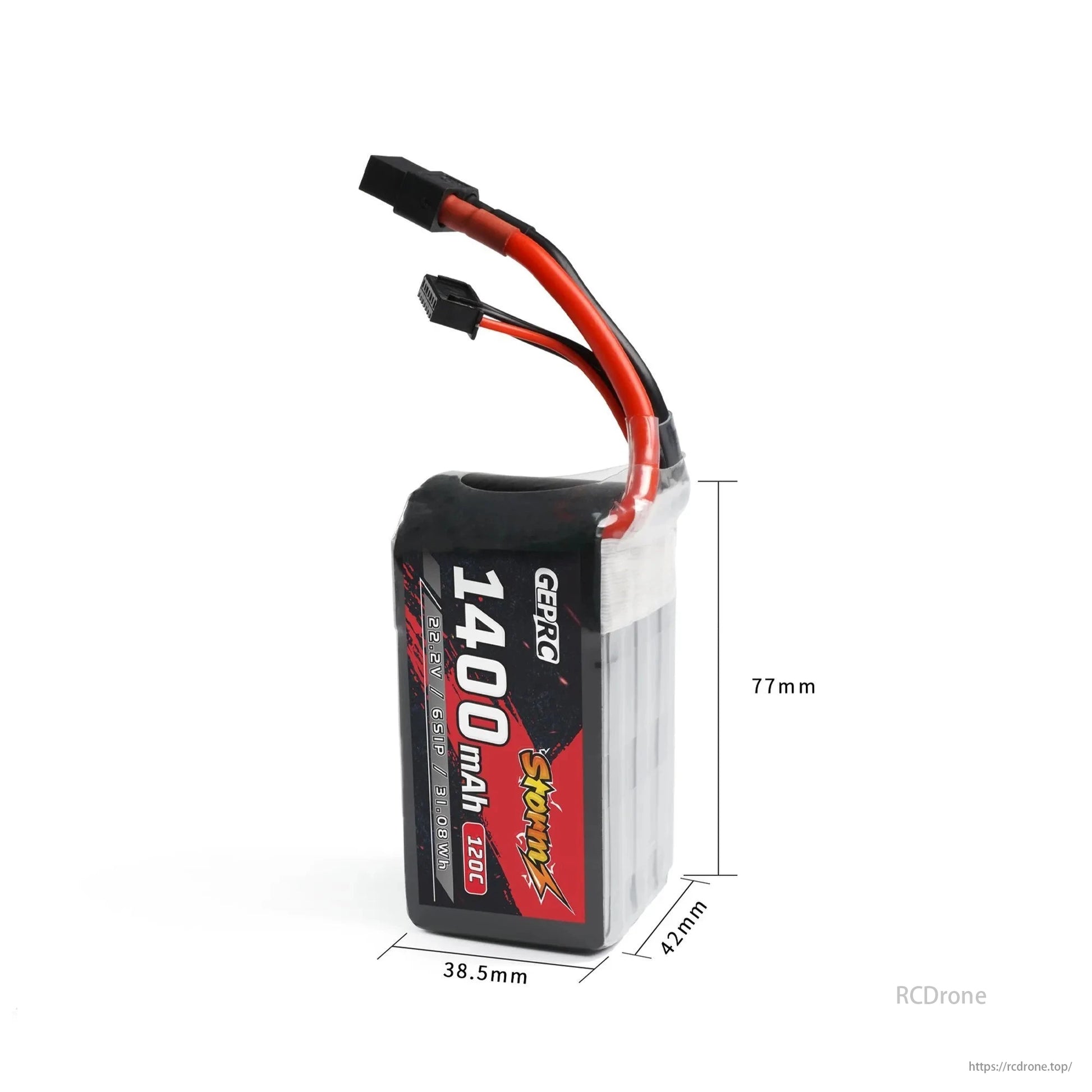 GEPRC Storm 22.2V 6S 1400mAh 120C LiPo Battery with XT60 for FPV Freestyle & Racing Drones