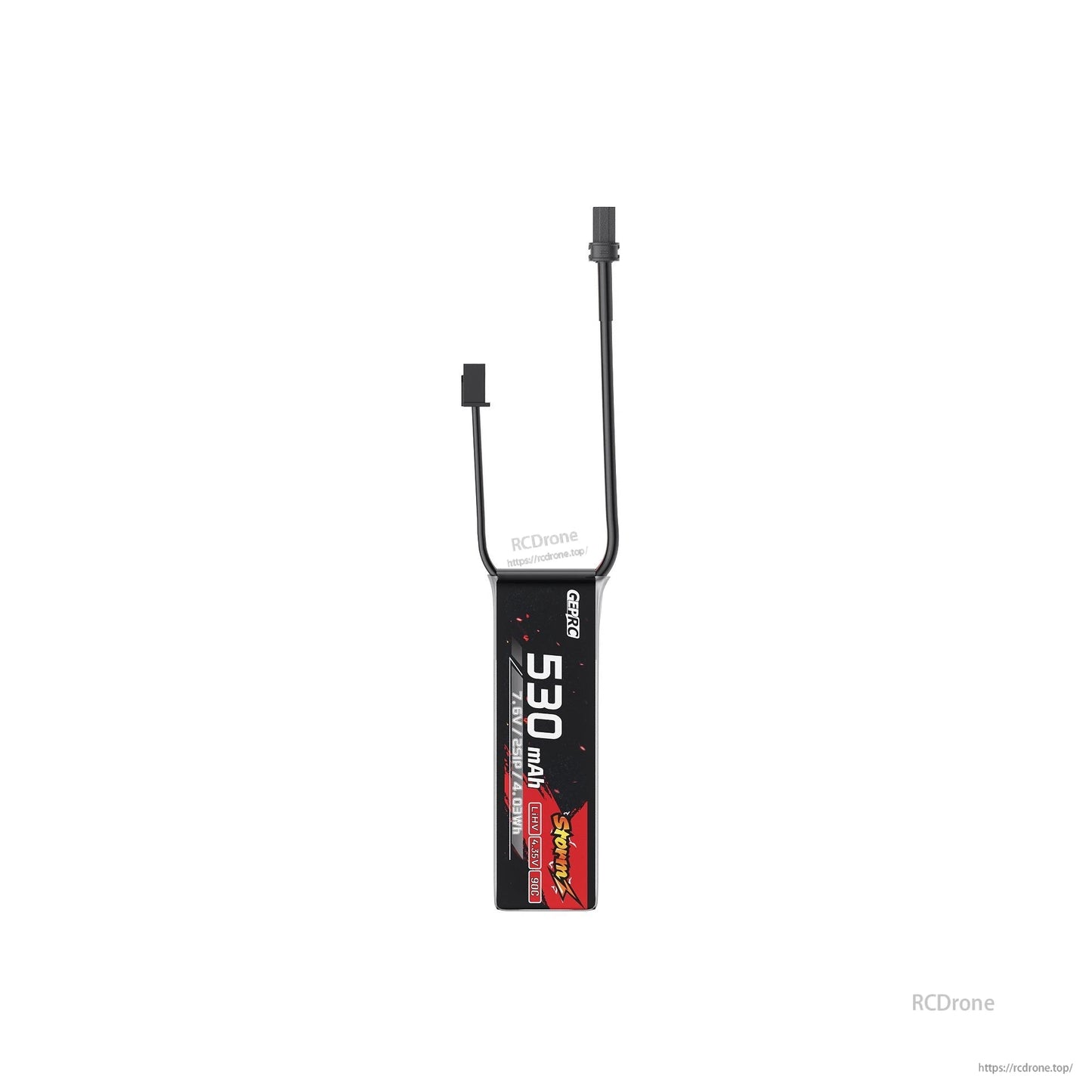 GEPRC Storm 2S 530mAh 90C LiHV Battery (7.6V 2S1P), XT30 Connectors, 3C Fast Charge
