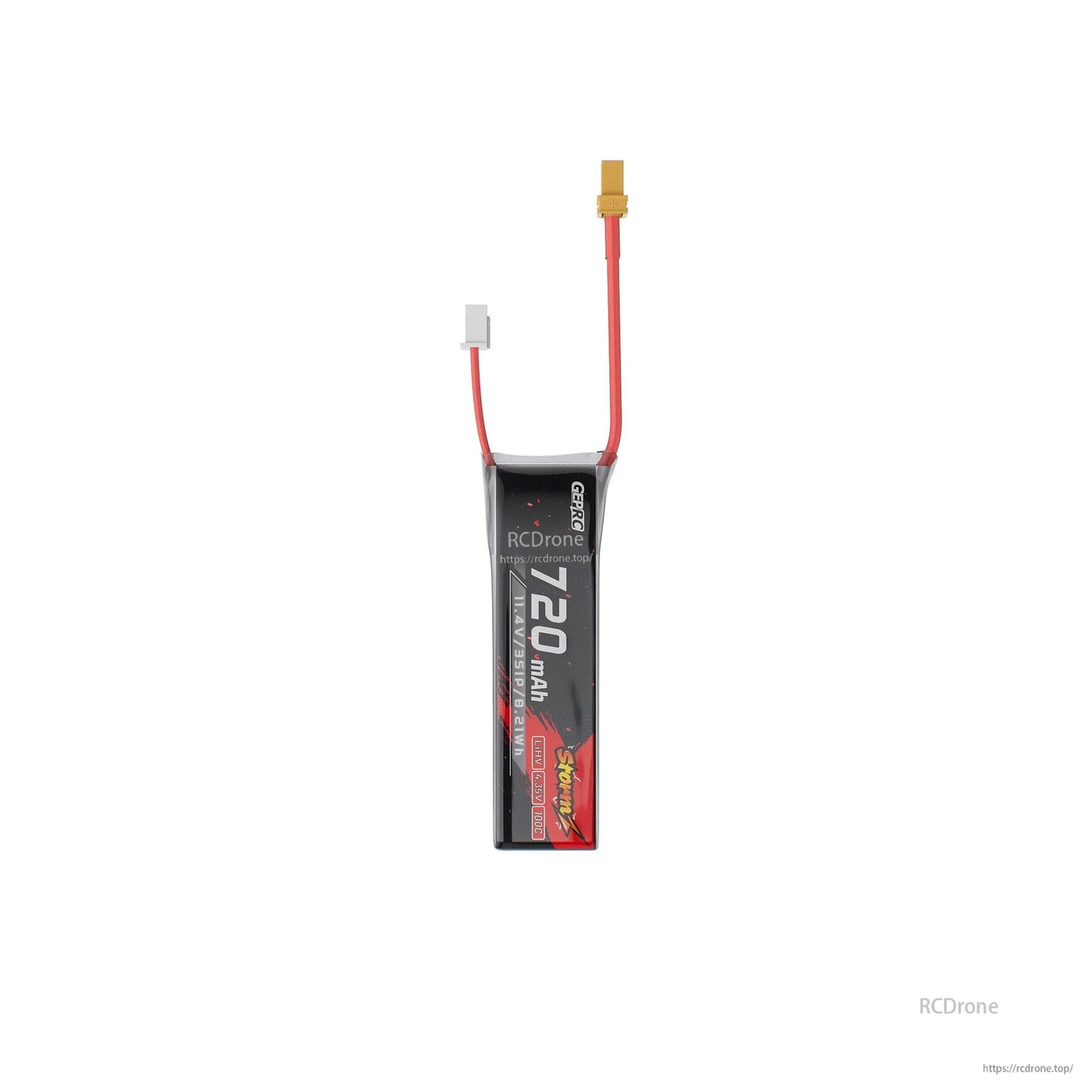 GEPRC Storm 3S 720mAh 100C LiHV Battery, GEPRC Storm 3S 720mAh 100C LiHV XT30 battery designed for micro drones.